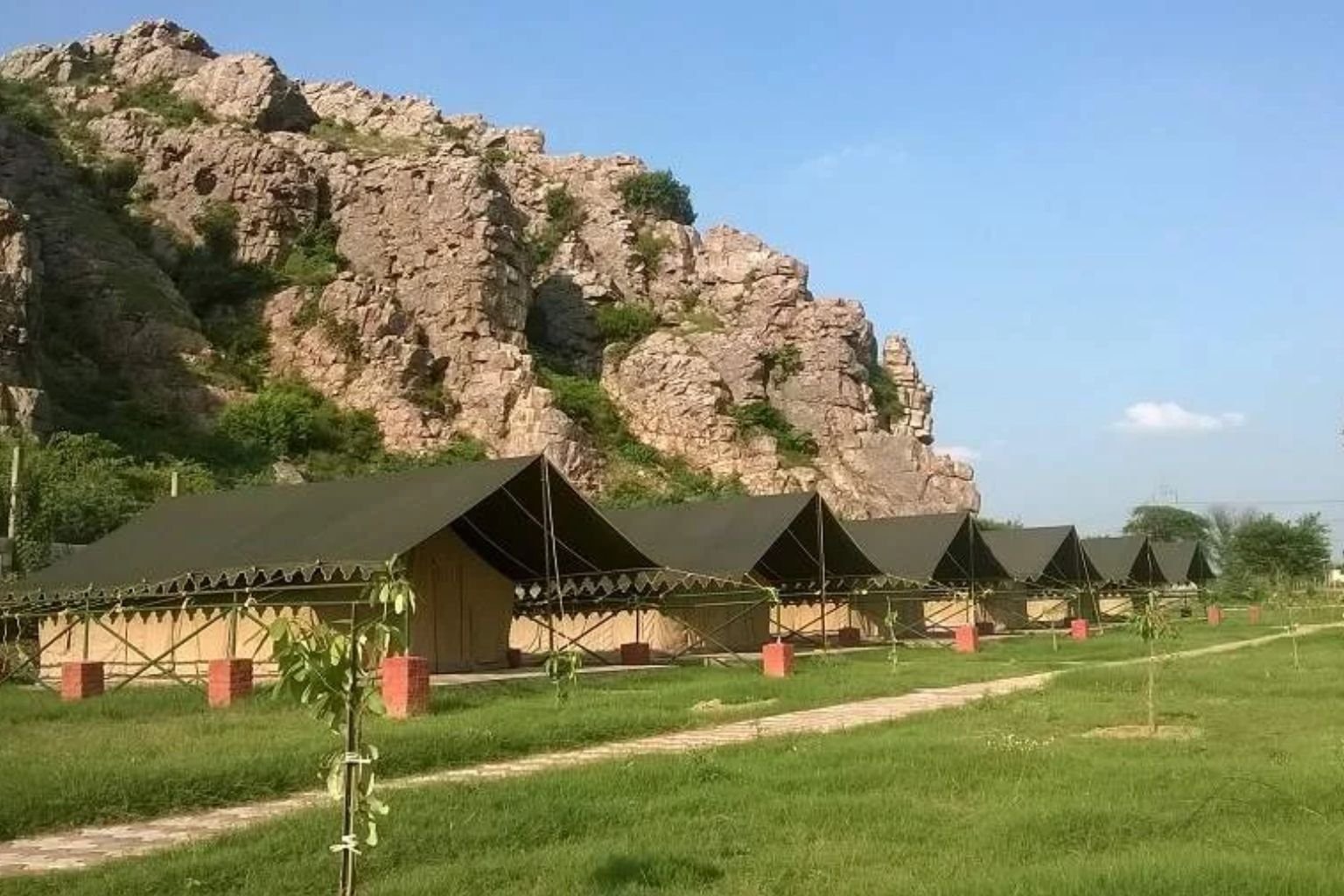 Camp Wild Dhauj adventure camp in the Aravali valley, Faridabad district