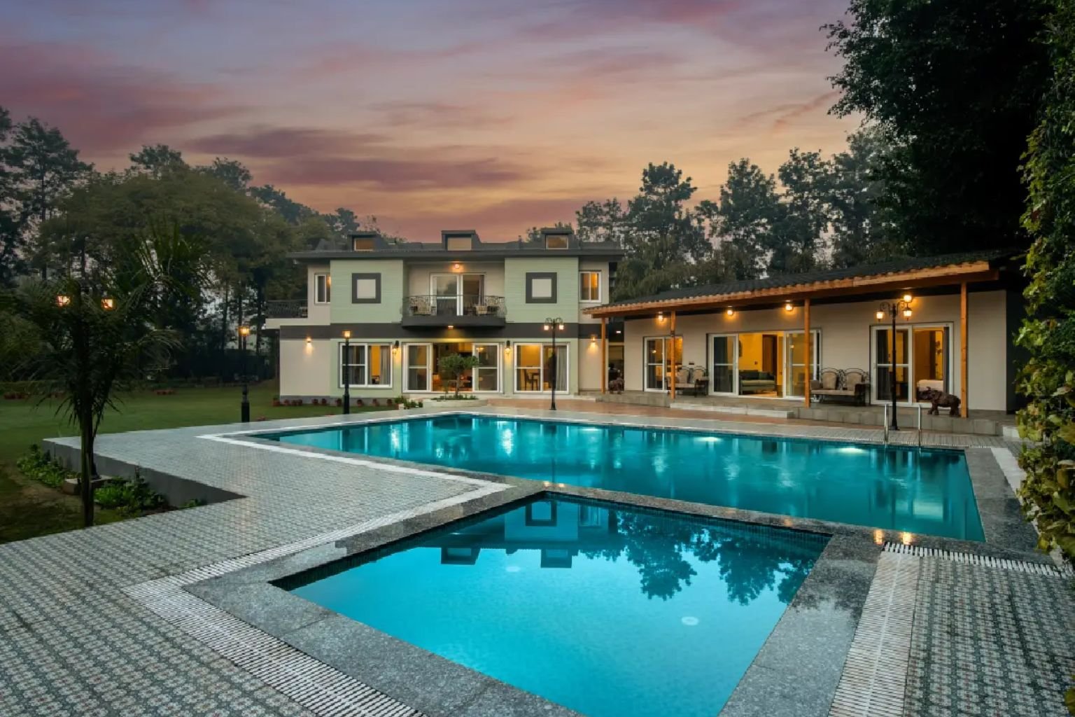Divyaleela private pool villa in Manesar booked exclusively for one group