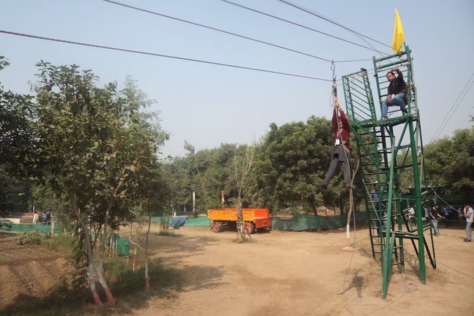 Eco Adventure Camp outdoor activity grounds in Mitraon village, Najafgarh, Delhi