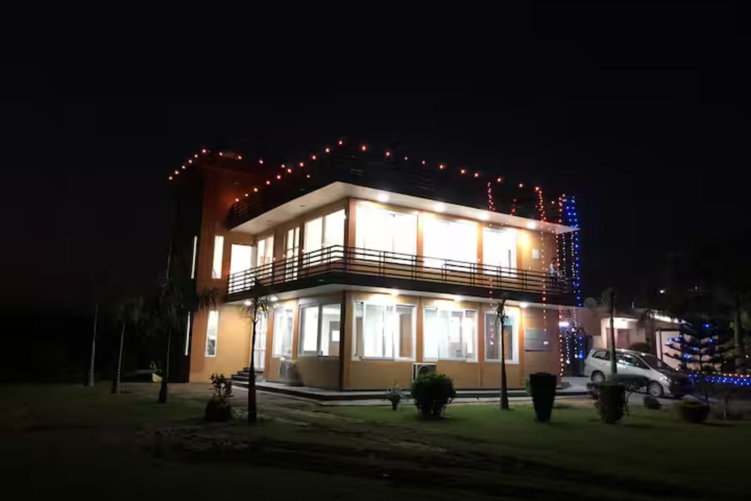 Prakash Farm lawn and terrace area used for marriage functions near Gurgaon