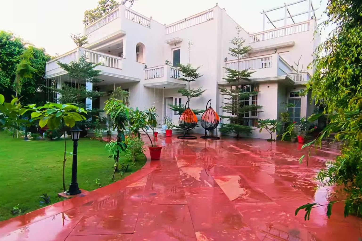 The Crosswood Pool Villas near Manesar with a private plunge pool and deck