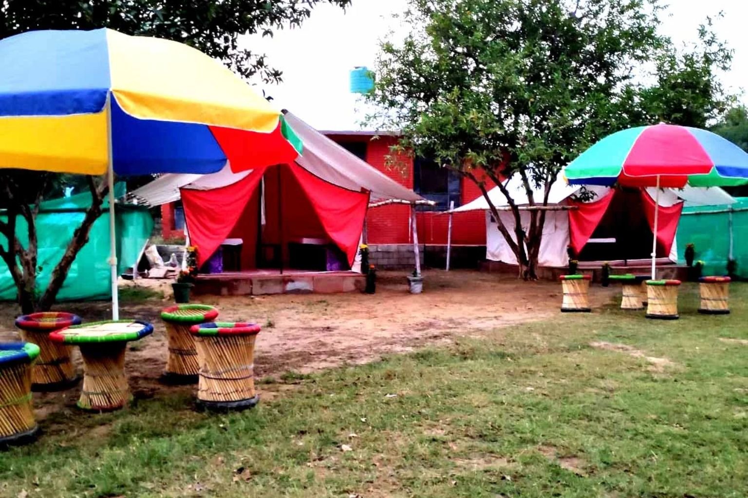 Village Masti Resort village concept grounds near Damdama Lake in the Aravali foothills